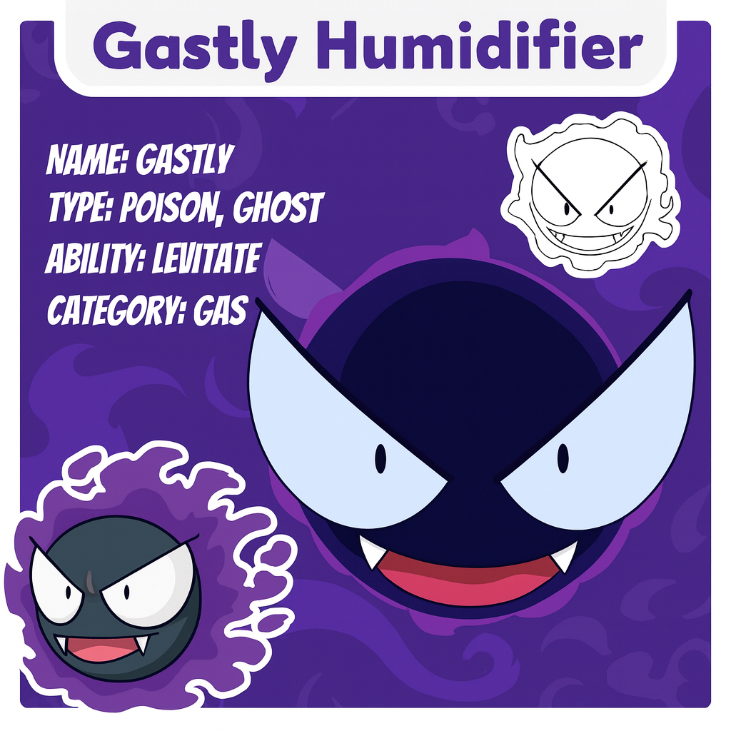 Limited Edition Pokémon Gastly Humidifier Lamp