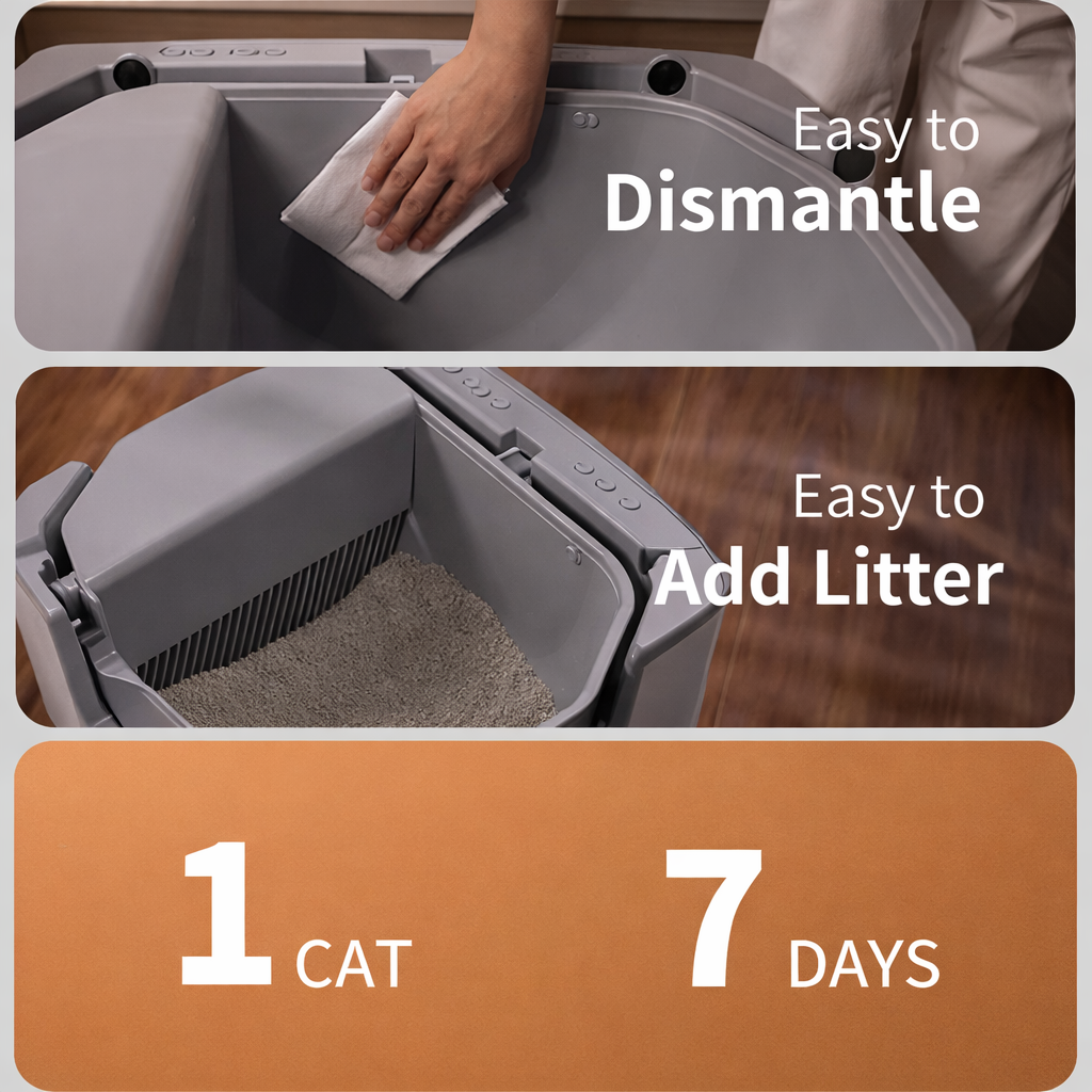 Automatic Cat Litter Box with Odor Control.