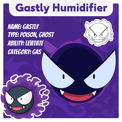 Limited Edition Pokémon Gastly Humidifier Lamp